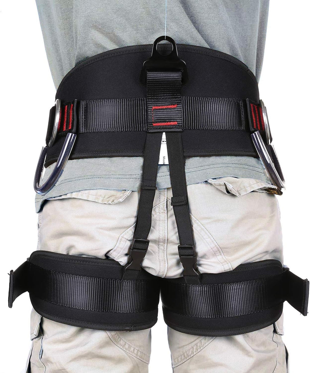 Adjustable Thickness Climbing Harness Half Body Harnesses for Fire Rescuing Caving Rock Climbing Rappelling Tree Protect Waist Safety Belts